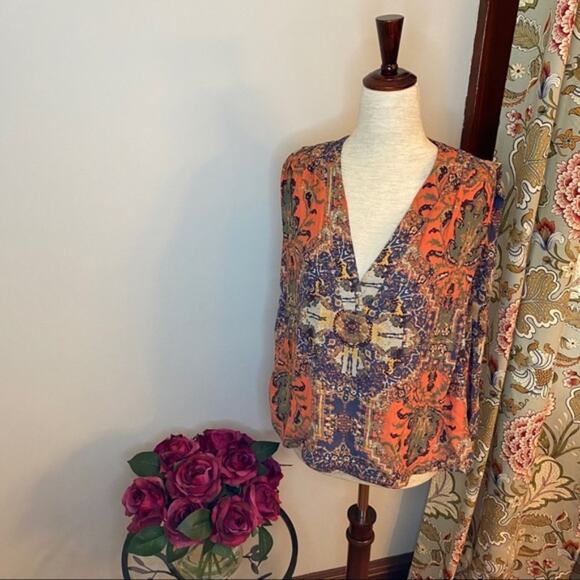 Free People Tops - Free People flowy multi-color sleeveless blouse